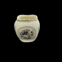 Zsolnay  búzavirág fogpiszkáló tartó vagy mini váza háromszögletű 5 cm